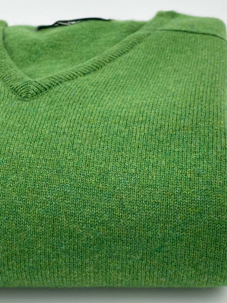 Bright green lambswool jersey - Brackenbridge