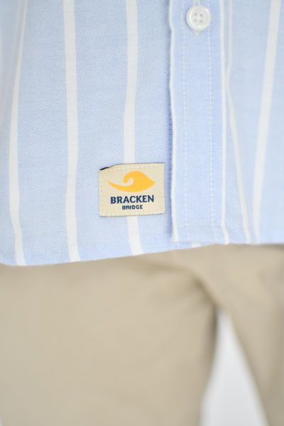 Camisa melange azul rayas
