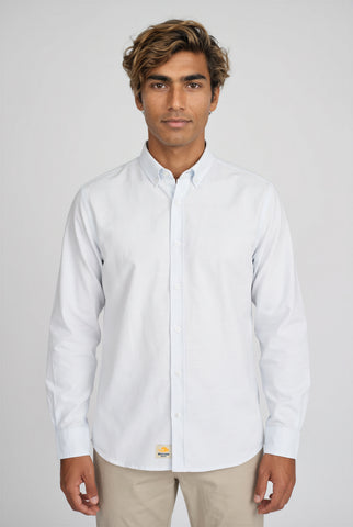 Camisa Oxford azul agua