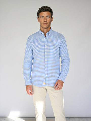 Camisa Oxford Vichy azul