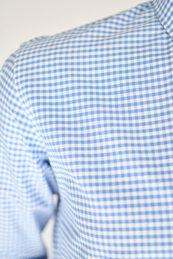 Camisa Oxford Vichy azul
