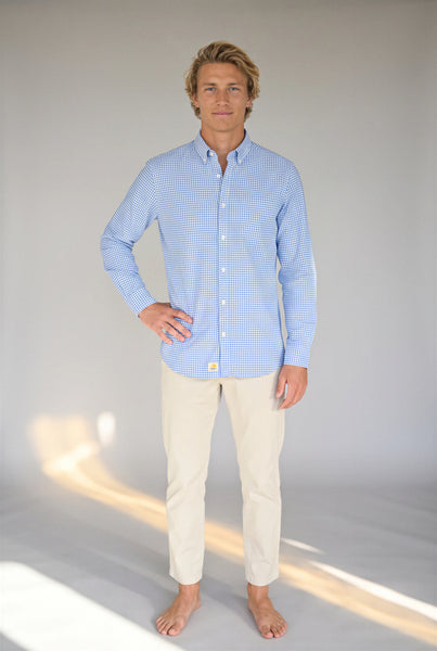 Men's Gingham Oxford Shirt – Blue
