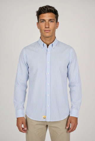 Camisa Popelin rayas azules