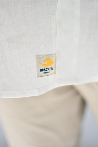 Camisa de lino blanca para hombre - Brackenbridge