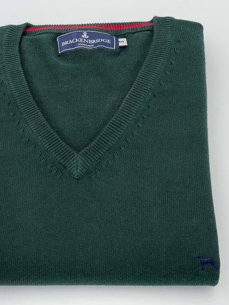 Bottle green cotton jersey - Brackenbridge