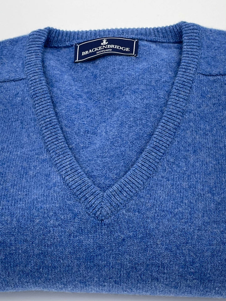Royal blue lambswool jersey - Brackenbridge