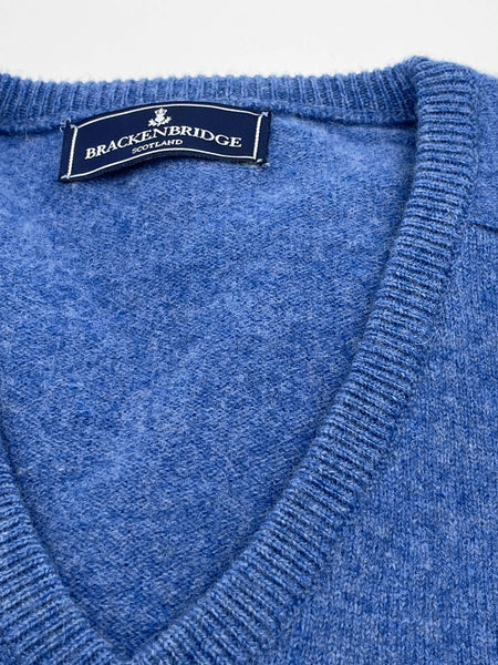 Royal blue lambswool jersey - Brackenbridge