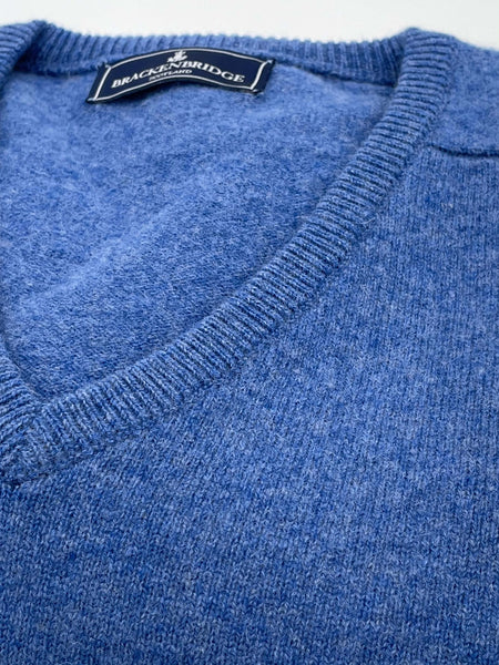Royal blue lambswool jersey - Brackenbridge