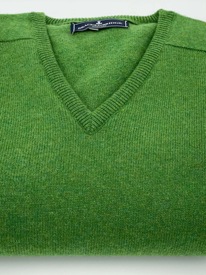 Bright green lambswool jersey - Brackenbridge