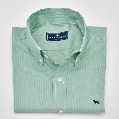 Camisa Popelin mil rayas verde Tain