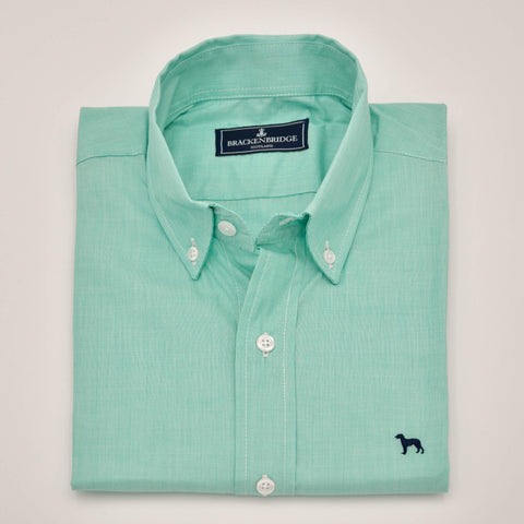Camisa Popelin liso verde Teal