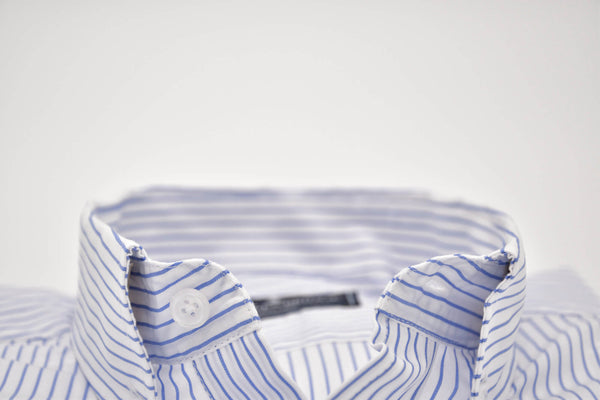 Camisa Popelin raya azul Mac