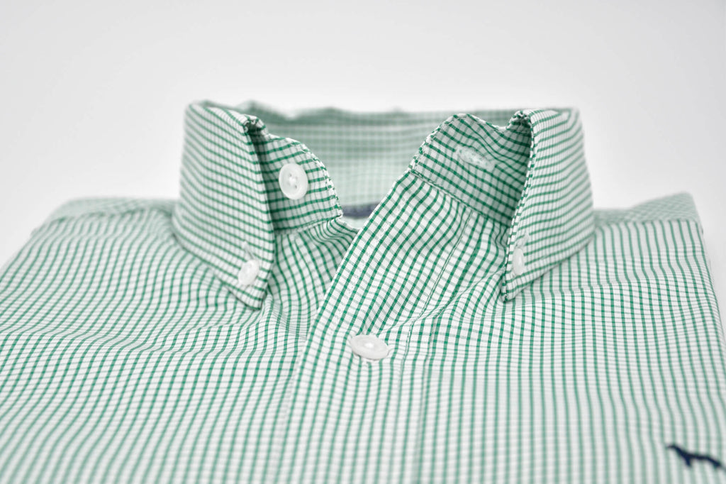 Camisa Popelin verde Plaid