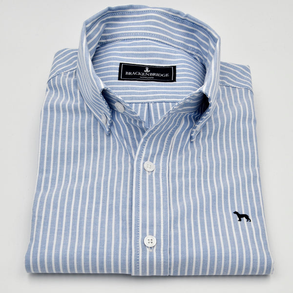 Camisa Oxford azul raya ancha - Brackenbridge