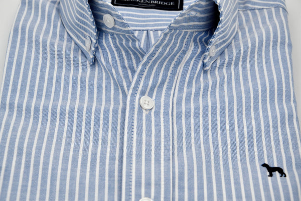 Camisa Oxford azul raya ancha - Brackenbridge