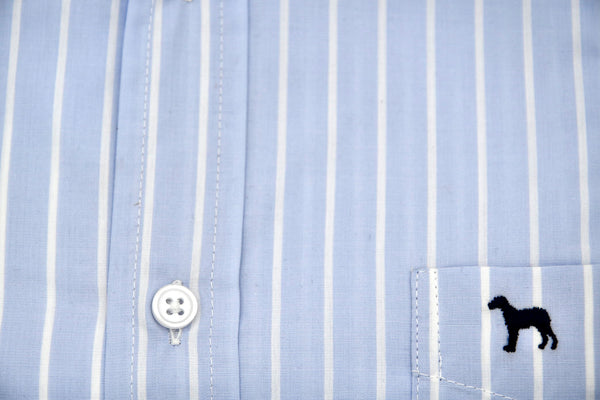Camisa Popelin raya azul - Brackenbridge