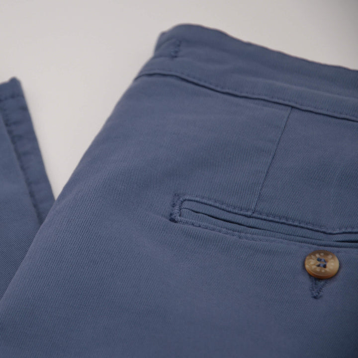 Pantalon chino homme en coton stretch – Bleu Loch