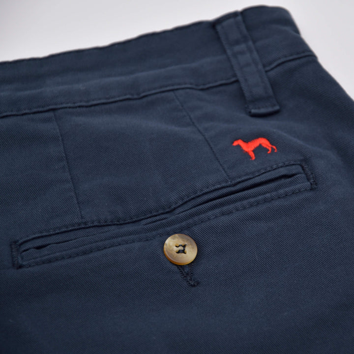 Pantalon chino homme en coton stretch – Bleu marine
