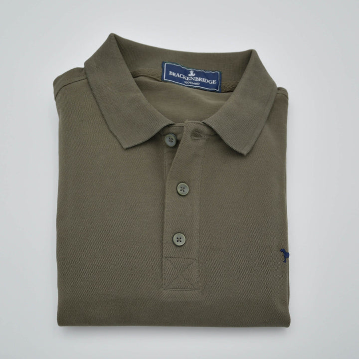 Polo homme en coton biologique – Vert forêt