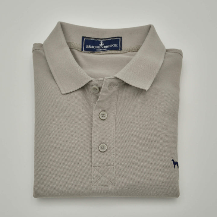 Polo homme en coton biologique – Marron terre