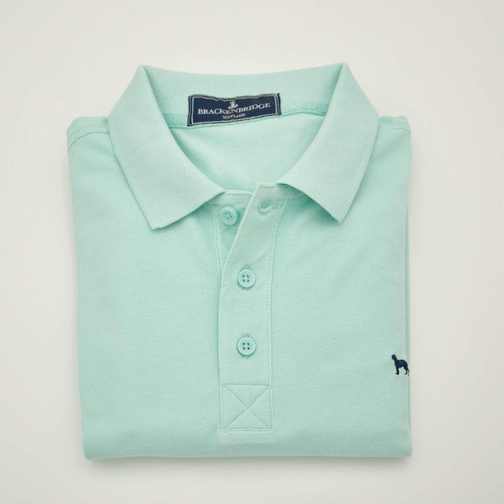 Polo homme en coton biologique – Vert d'eau