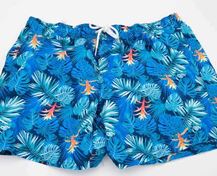 Bañador bermuda de estampado palms dodgerblue - Brackenbridge