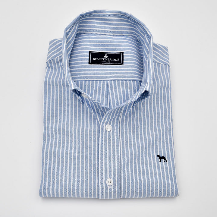Camisa Oxford azul raya ancha - Brackenbridge