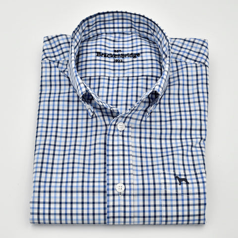 Camisa Popelin cuadro azules - Brackenbridge