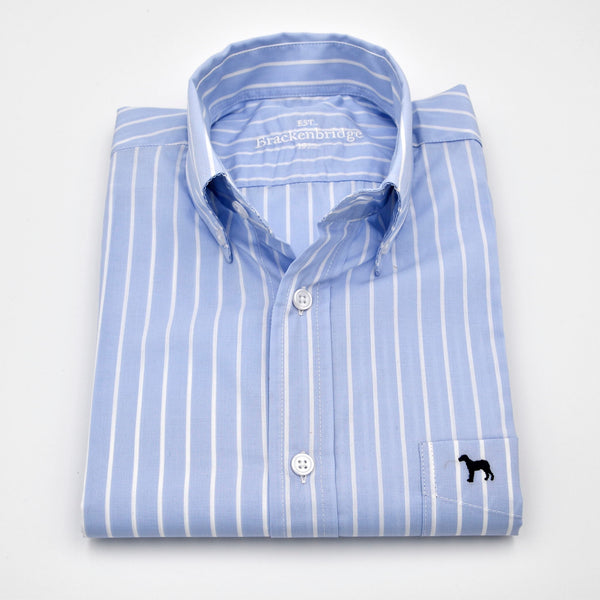 Camisa Popelin raya azul - Brackenbridge